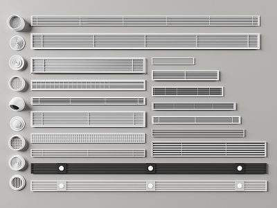 Modern air conditioning outlet 3d model