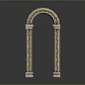 Classic Marble Archway Design With Decorative Columns And Ornate Carvings
