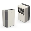 Two Modern Household Appliances With White And Gray Design For Home Use