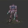 Mech Warrior Mech Soldier Machine Battlearm Mechanical Battlearm Machine Fighter Robot 3d model