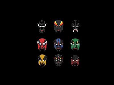 Chinese facial makeup 3d model