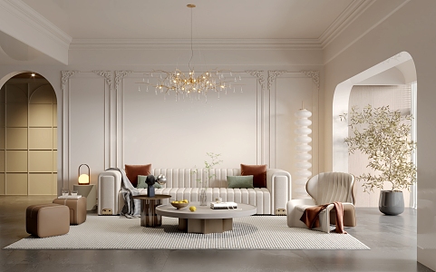 French Living Room 3d model