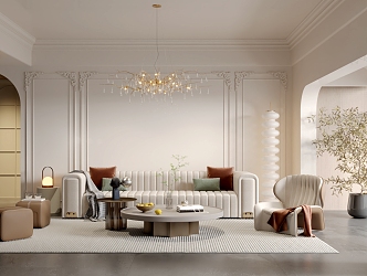 French Living Room 3d model