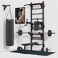 Home Gym Sports Equipment With Punching Bag Barbell Multi Functional Rack And Weight Bench