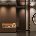 Elegant Chinese Private Dining Room Interior With Round Table Seating And Traditional Decor