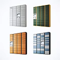 Modern Express Cabinet Cainiao Post Station Express Box Intelligent Express Station Fengchao Cabinet Delivery Box Self-service Express Box 3d model