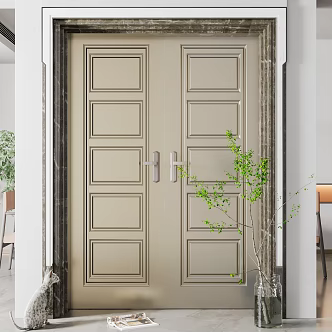 Modern Gate Villa Entrance Door 3d model