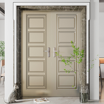 Modern Gate Villa Entrance Door 3d model