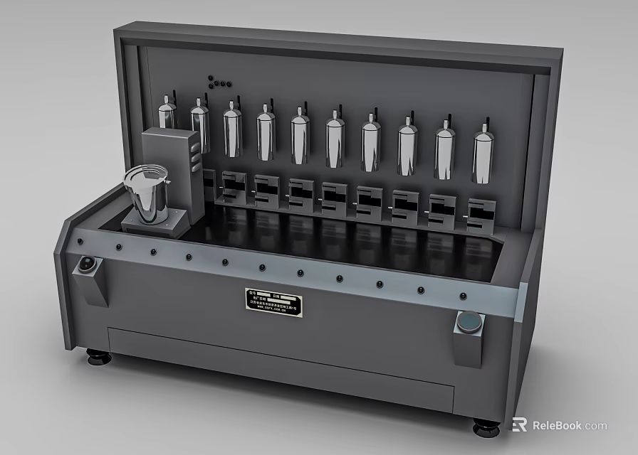 Commercial Kitchen Appliance Featuring Multi Vertical Slots And Mobile Stainless Steel Structure 3d model 