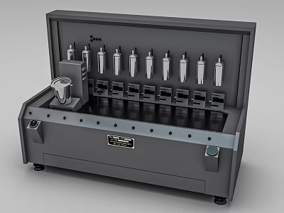 Commercial Kitchen Appliance Featuring Multi Vertical Slots And Mobile Stainless Steel Structure 3d model