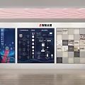 Spacious Modern Retail Store Interior With Product Display Areas Wooden Flooring And Striped Ceiling Designs