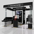 Max Factor X Beauty Store With Modern Display Counters And Product Displays 3d model