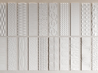 Modern wall panel 3d model