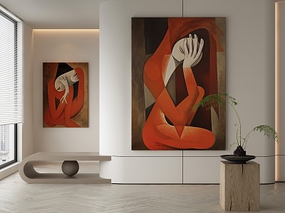 modern decorative painting 3d model