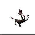 Enchanted Fantasy Character And Mythical Creature With Tree Antlers Pink Blossoms And Animal Body
