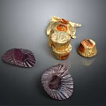 Premium Gold Foil Wrapped Chocolates with Dark Paper Cups and Artisanal Packaging
