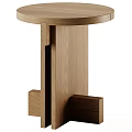 Modern Solid Wood Side Table With Minimalist Design And Color Options 3d model