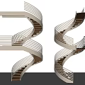modern revolving staircase 3d model