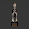 White Wooden Rocking Horse With Red Saddle And Orange Rockers