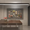 Modern Office Interior With Open Layout Wooden Shelves Desk Chairs And Decorative Art