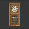 Classic Wooden Mantel Clock With White Face Black Numerals And Glass Door
