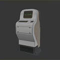 Self Service Computer Terminal With ID Scan Display Screen And Control Panel