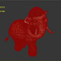 Cartoon Mammoth Character With Brown Fur Yellow Flower And White Tusks