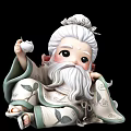 Land Gods Old Immortals Mythical Characters Tea Gods Tea Game Characters Anime Characters Chinese Style 3d model