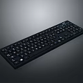 Black Full Size Computer Keyboard Featuring Standard Key Layout And Sleek Design 3d model