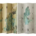 new chinese style screen 3d model