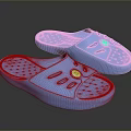 Blue Casual Home Slippers With Open Toe Design And Comfortable Rubber Material