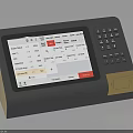 Modern Data Terminal Equipment With Touch Screen Keypad And Gold Label Slot