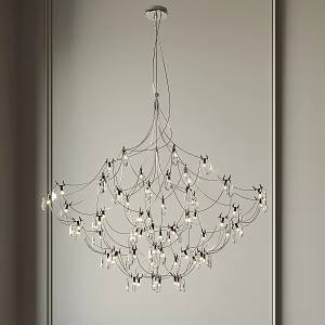 Multi-head chandelier metal chandelier 3d model