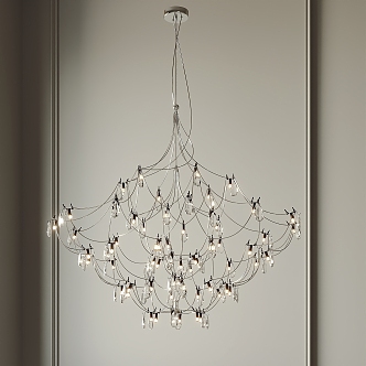 Multi-head chandelier metal chandelier 3d model