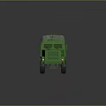 Highly Detailed Green Military Armored Tank Model With Rotating Turret And Tracks