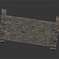 Stone Structure With Long Gray Slabs And Decorative Stone Pillars