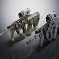 Modern Tactical Rifles With Scopes Magazines And Rugged Sleek Designs 3d model