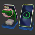 Multi Device Charging Station With Mobile Phone Smartwatch And Wireless Earbuds Case 3d model