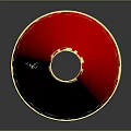 Red Conical Commercial Equipment With Gold Rim And Handle Design