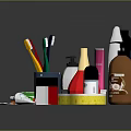 Assorted Daily Living Essentials With Toiletries Cosmetics Brushes And Personal Care Items
