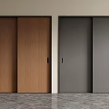Modern Wooden and Gray Sliding Doors with Sleek Design for Interior Spaces
