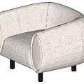 Modern single sofa 3d model