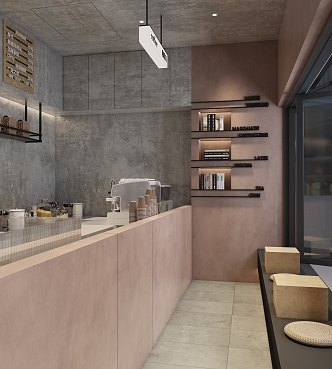 Modern Milk Tea Shop Beverage Shop 3d model