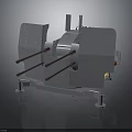 Multi Barrel Naval Gun With Metal Structure And Mounting Base For Military Defense
