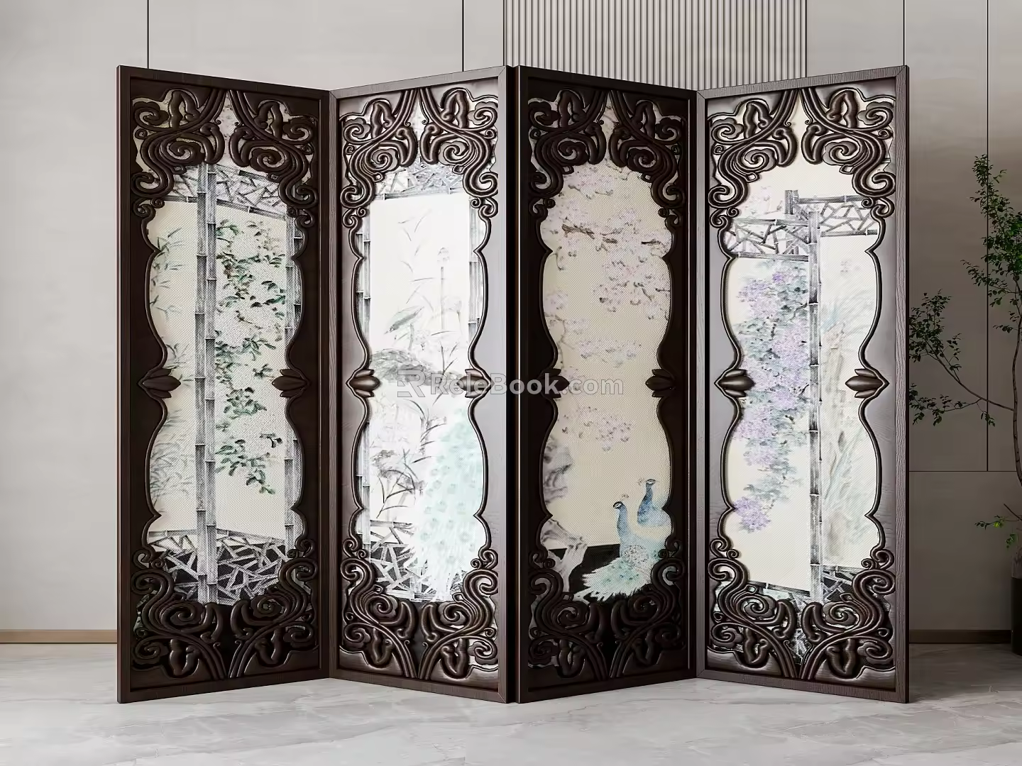 Chinese screen partition 3d model