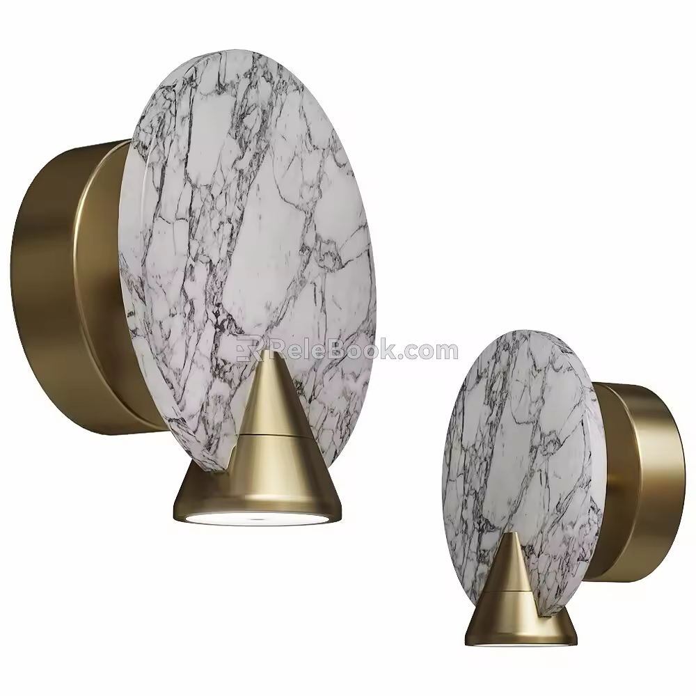 Luminaire wall lamp decorative lamp 3d model