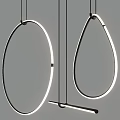 Modern Geometric Chandeliers with Sleek Metal Lines Circular Diamond Oval Shapes for Contemporary Home Decor