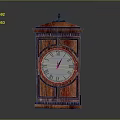 Traditional Wooden Mantel Clock Furniture With Roman Numeral Dial And Decorative Top