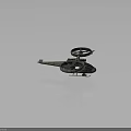 Futuristic Space Aerial Vehicle With Dual Rotor Design And Reinforced Cockpit Structure