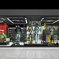 Active Clothing Store Window Display With Stylish Mannequins Sportswear Active Outfits Green Plants Modern Lighting
